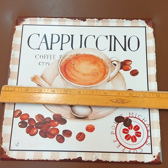 Large Retro 'Cappuccino' Tin Sign - Picture 3 of 10
